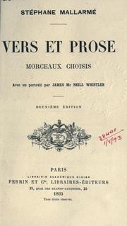 Cover of: Vers et prose