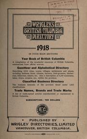 Cover of: Wrigley's British Columbia directory by 