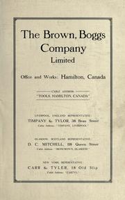 Cover of: The Brown, Boggs Company Limited. by Brown Boggs Company.