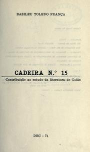 Cover of: Cadeira no 15 [i.e. número quinze] by Basileu Toledo França