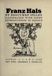 Cover of: Franz Hals by Edgcumbe Staley
