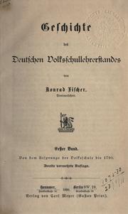 Cover of: Geschichte des deutschen Volksschullehrerstandes.