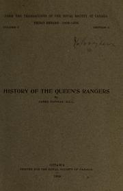 Cover of: History of the Queen's Rangers