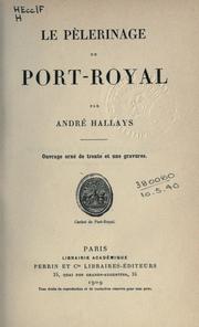 Cover of: pèlerinage de Port-Royal.