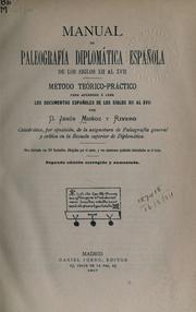 Cover of: Manual de paleografía diplomatica española de los siglos XII al XVII by Jesús Muñoz y Rivero