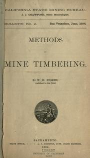 Cover of: Methods of mine-timbering.