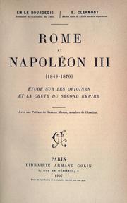 Cover of: Rome et Napoléon III (1849-1870): étude sur les origines et la chute du second empire
