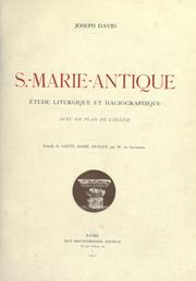 Cover of: S. [i.e. Sainte] Marie-Antique by Joseph David