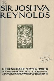Cover of: Sir Joshua Reynolds, P.R.A. by A. L. (Alfred Lys) Baldry