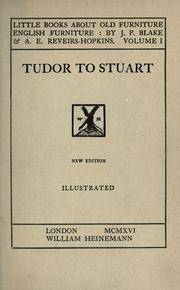 Cover of: Tudor to Stuart by John Percy Blake