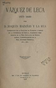 Cover of: Vázquez de Leca, 1573-1649.