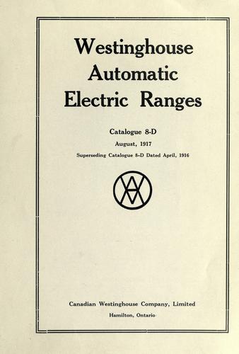 Westinghouse automatic electric ranges by Westinghouse Canada.