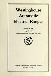 Cover of: Westinghouse automatic electric ranges by Westinghouse Canada.