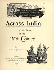 Cover of: Across India at the dawn of the 20th century