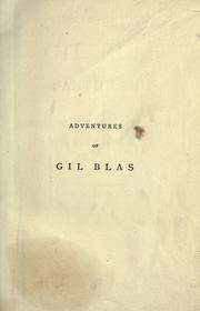Cover of: The adventures of Gil Blas of Santillane by Alain René Le Sage
