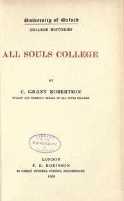 Cover of: All Souls College