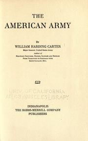 Cover of: The American army
