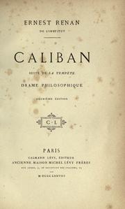 Cover of: Caliban, suite de La tempête by Ernest Renan
