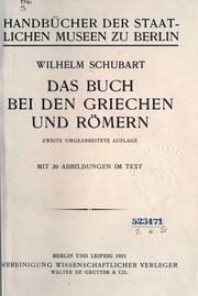 Cover of: Buch bei den Griechen und Römern.