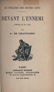 Devant l'ennemi by Anselme de Chauvigné