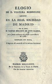 Cover of: Elogio de d. Ventura Rodríguez leido en la Real sociedad de Madrid