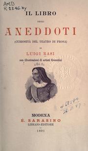 Cover of: Il libro degli aneddoti: (curiosità del teatro di prosa)