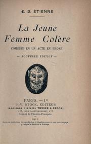 Cover of: jeune femme colère: comédie en un acte en prose.