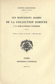 Cover of: manuscrits arabes de la collection Schefer à la Bibliothèque nationale.
