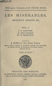 Cover of: misérables, principaux episodes de.: Edited by J. Boïelle.