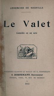 Cover of: valet: comédie en un acte