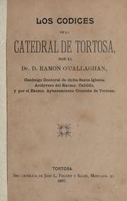 Cover of: códices de la Catedral de Tortosa