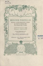 Cover of: Meissner Porzellan: seine Geschichte und künstlerische Entwicklung.