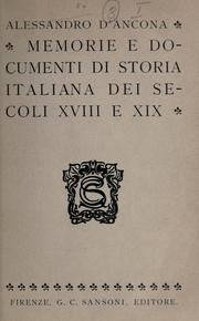 Cover of: Memorie e documenti di storia italiana dei secoli 18 e 19.