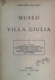 Cover of: Museo di Villa Giulia. by Alessandro della Seta