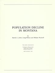 Cover of: Population decline in Montana | Patrick C. Jobes