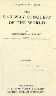 Cover of: railway conquest of the world