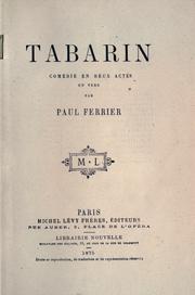 Cover of: Tabarin: comédie en deux actes en vers.