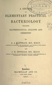Cover of: course of elementary practical bacteriology: including bacteriological analysis and chemistry