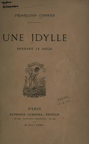 Cover of: idylle pendant le siége.