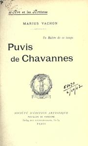 Cover of: maître de ce temps Puvis de Chavannes.