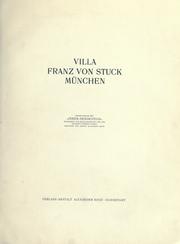 Cover of: Villa Franz von Stuck, München.