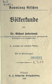 Cover of: Völkerkunde. by Michael Haberlandt