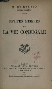 Cover of: Petites misères de la vie conjugale.
