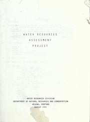 Cover of: Water resources assessment project.
