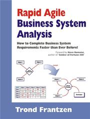 Rapid Agile Business System Analysis by Trond Frantzen | Open Library