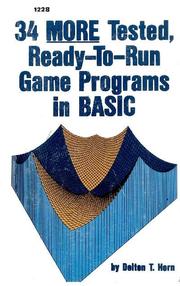 Cover of: 34 More Tested, Ready to Run Game Programmes in BASIC
