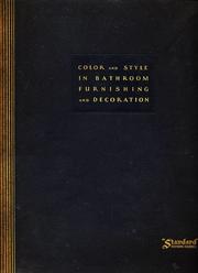 Cover of: Color and Style in Bathroom Furnishing and Decoration