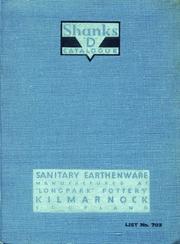 Shanks 'D' Catalogue.  Sanitary Earthenware manufactured at Longpark Pottery, Kilmarnock, Scotland by Shanks & Co. Ltd.
