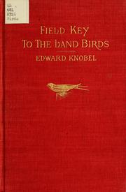 Cover of: Field key to the land birds.
