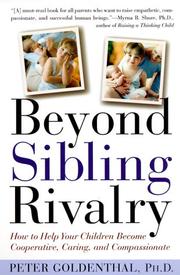 Cover of: Beyond Sibling Rivalry by Peter Goldenthal